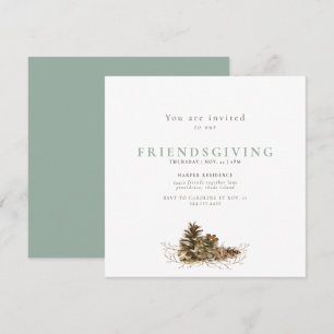 Invitación Simple de Acción de Gracias con Piña de