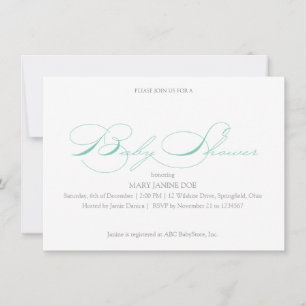 Invitación simple de Baby Shower a la espuma marin