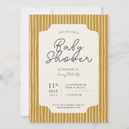 Invitación simple de Baby Shower en banda