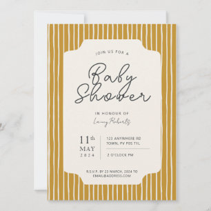 Invitación simple de Baby Shower en banda
