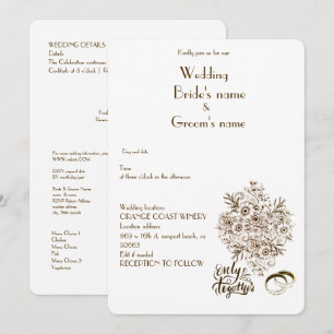 invitación simple de boda