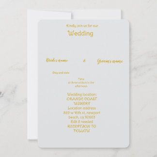 invitación simple de boda