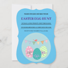 Invitación simple de brunch de Pascua azul para bú