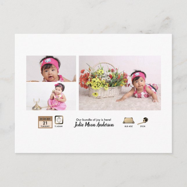 Invitación simple de Collage de fotos DE ESTADOS D (Anverso)