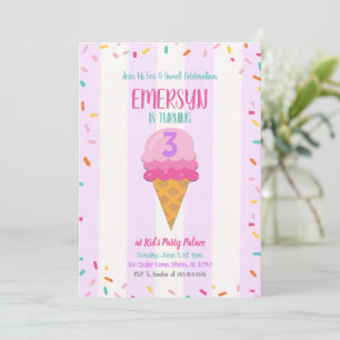 Invitación simple de crema de hielo