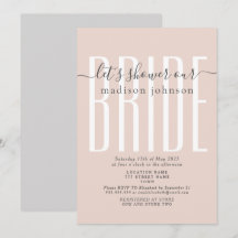 Invitación simple de despedida de soltera en rosa