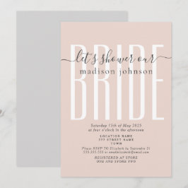 Invitación simple de despedida de soltera en rosa