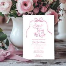 Invitación simple de ducha de novias con arco rosa