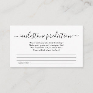 Invitación Simple de Fiesta de Bebé con Predicción