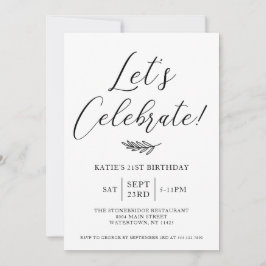 Invitación simple de fiesta de cumpleaños