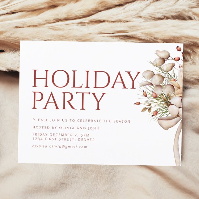 Invitación simple de fiesta de Navidades de vacaci (Subido por el creador)