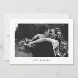 Invitación simple de fotografía Boda casada