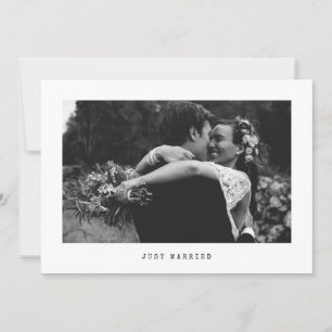 Invitación simple de fotografía Boda casada