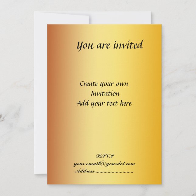 Invitación simple de GoLd (Anverso)