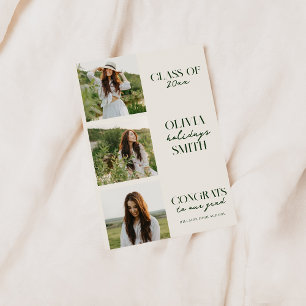 Invitación simple de graduación con fotos