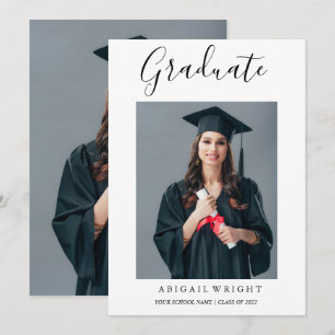 Invitación simple de graduación de fotografía