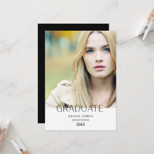 Invitación simple de graduación de fotografía estu