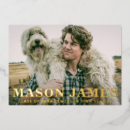 Invitación simple de graduación de fotografía mode