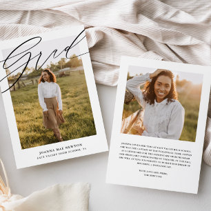 Invitación simple de graduación de fotografías en