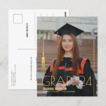 Invitación simple de graduación de tacos de oro de