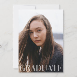 Invitación simple de graduación fotográfica de 4 f