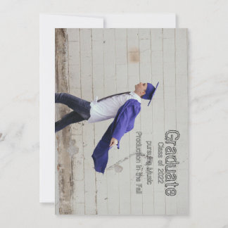 Invitación simple de graduación fotográfica de dob
