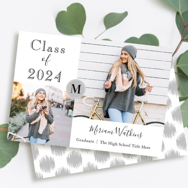 Invitación simple de graduación fotográfica en mon (Subido por el creador)