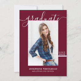 Invitación simple de graduados de fotografía 2022 