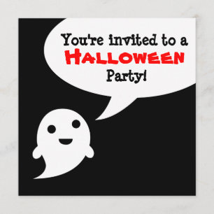 Invitación simple de Halloween de la burbuja del