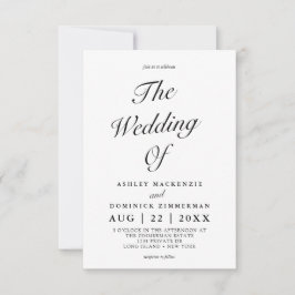 Invitación simple de la caligrafía de banda rodada