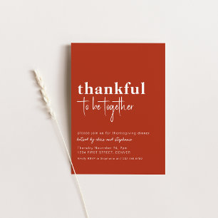 Invitación simple de la cena de Acción de Gracias