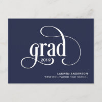 Invitación simple de la graduación del logotipo