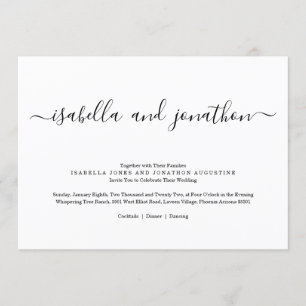 Invitación simple de matrimonio