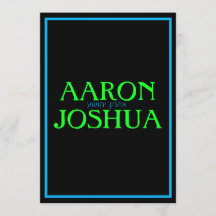 Invitación simple de neón azul