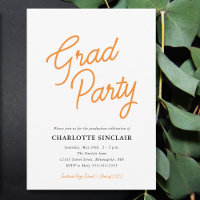 Invitación simple de presupuesto para fiesta de gr