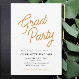 Invitación simple de presupuesto para fiesta de gr