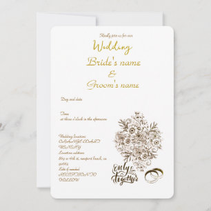 invitación simple del boda