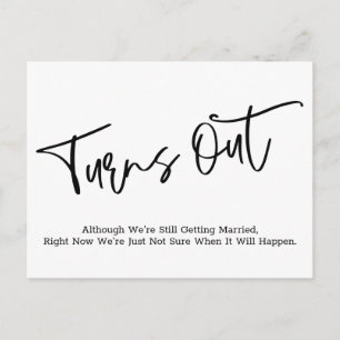 Invitación simple del Boda casual pospuesto