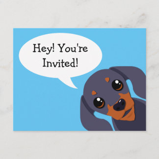 Invitación simple del cumpleaños del perro de