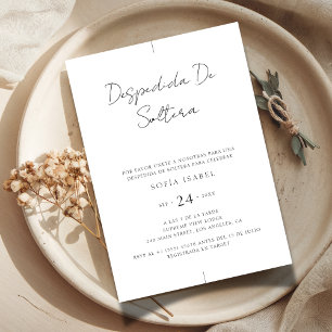 Invitación Simple Despedida De Soltera Ducha Española De Novi