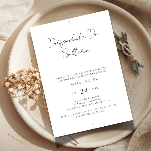 Invitación Simple Despedida De Soltera Ducha Española De Novi (Subido por el creador)