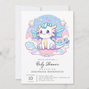 Invitación Simple Dragon Baby Shower