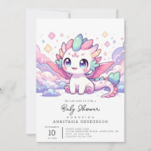 Simple Dragón mítico Baby Shower