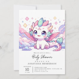 Invitación Simple Dragón mítico Baby Shower