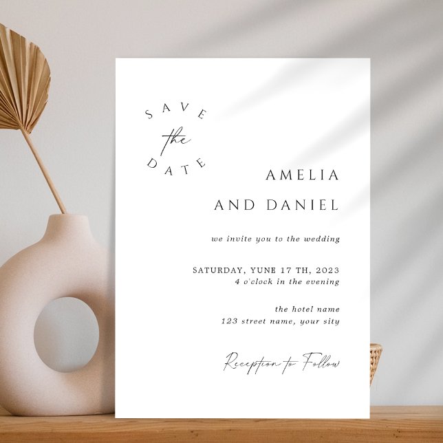 Invitación Simple Elegant minimalist Save the Date (Subido por el creador)
