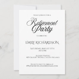 Invitación Simple Elegant Retirement Party Invitation