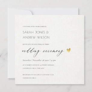 INVITACIÓN SIMPLE ELEGANTE BODA DE LA TIPOGRAFÍA GRIS ORO ORO
