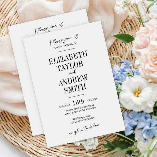 Invitación simple elegante, bonita letra concisa (Subido por el creador)