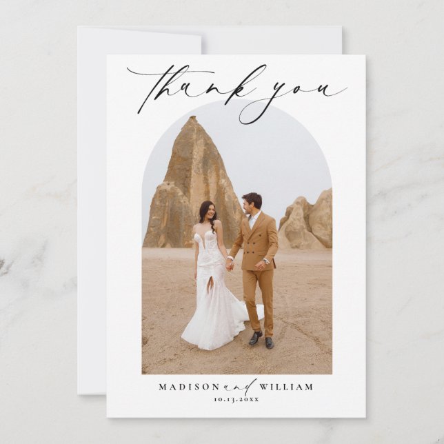 Invitación Simple Elegante Foto de Boda en Blanco y Negro Agr (Anverso)