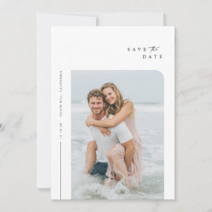 Invitación Simple Elegante Foto De Boda Salven La Fecha